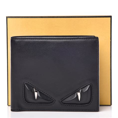 fendi wallet monster eyes|Fendi calfskin wallet.